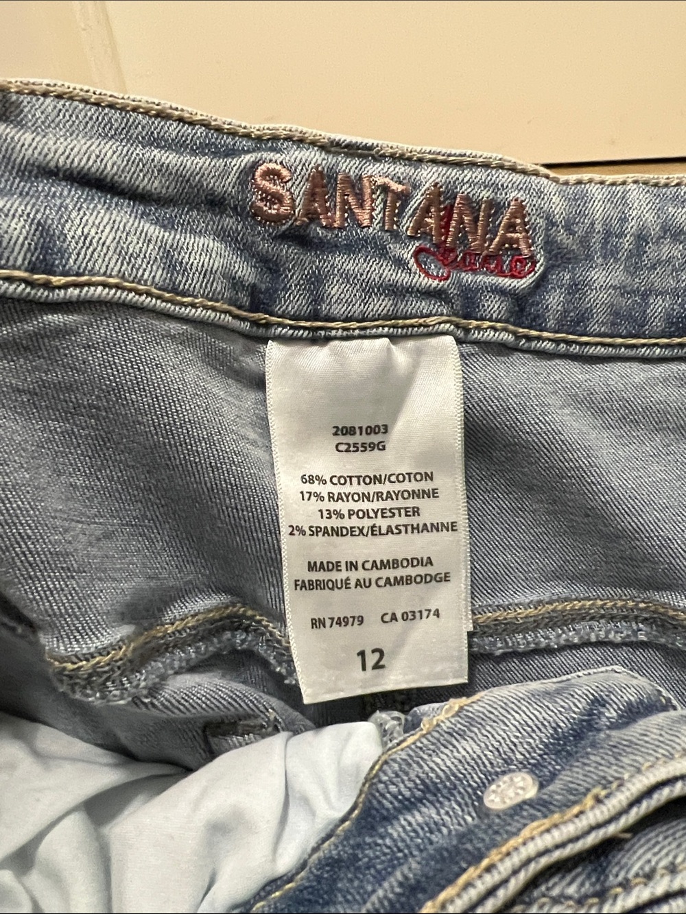 Santana Light Blue Cropped Women's Jeans - Picture 3 of 4